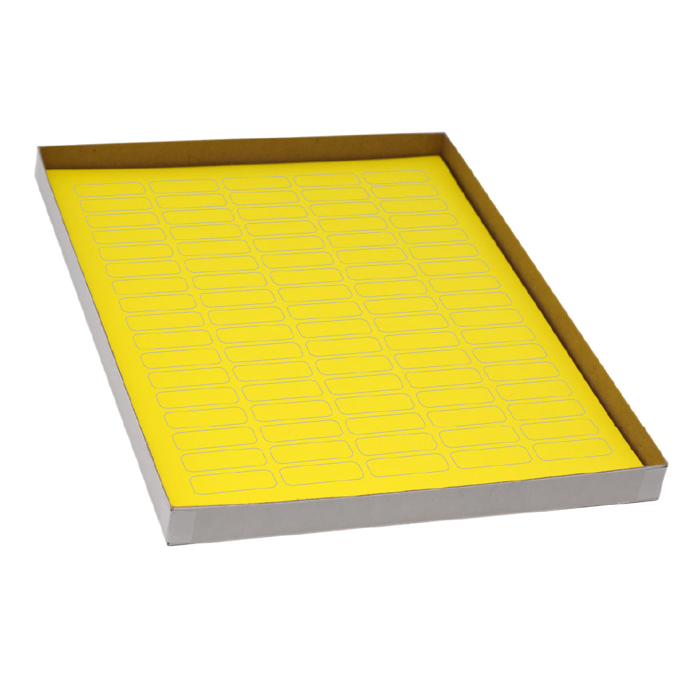 Globe Scientific Label Sheets, Cryo, 33x13mm, for 1.5-2mL Tubes, 20 Sheets, 85 Labels per Sheet, Yellow Image